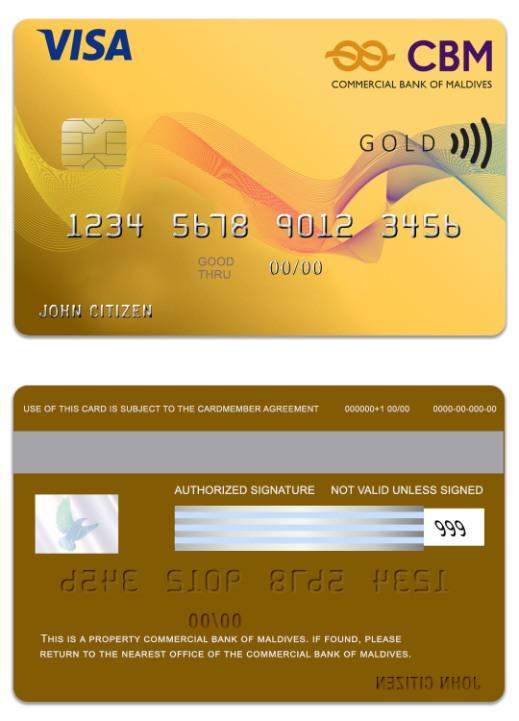 Maldives Commercial Bank of Maldives  Visa Gold Card